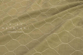 DEADSTOCK Japanese Fabric Shokunin Collection Azumadaki 143 with Quilt Stitching - khaki - 50cm